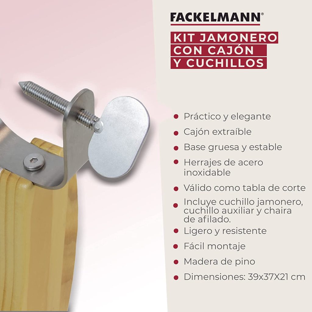 Jamonero Fackelmann 02121 con cajón: características